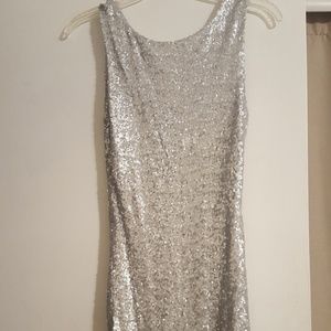 Silver party dress